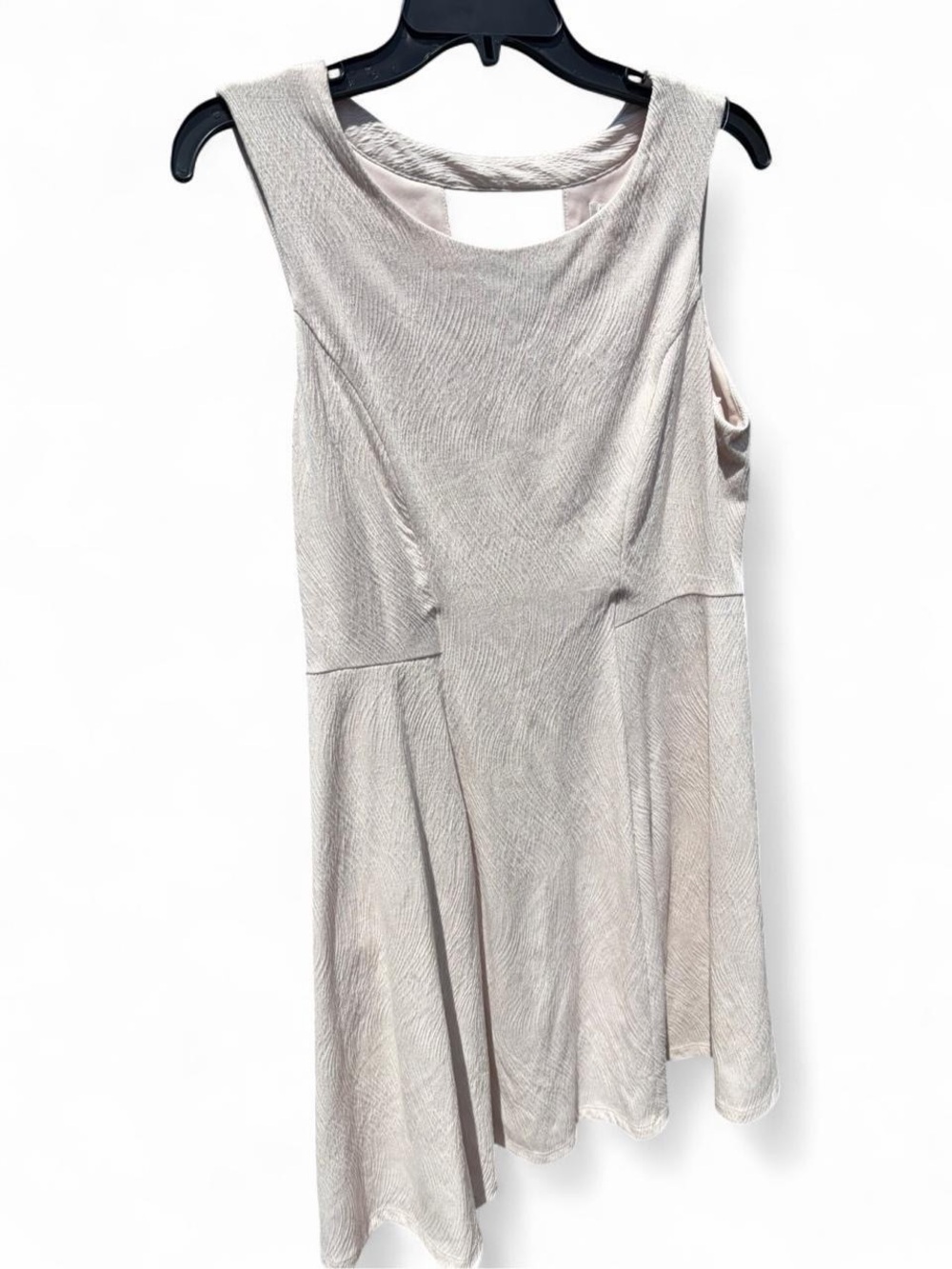 LC Lauren Conrad Sleeveless Light Beige Skater Dress